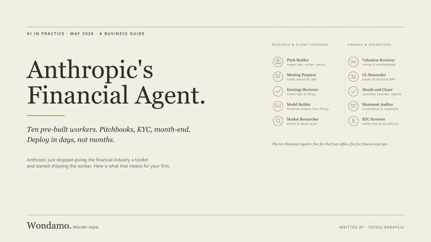 Anthropic's Financial Agent: A Business Guide